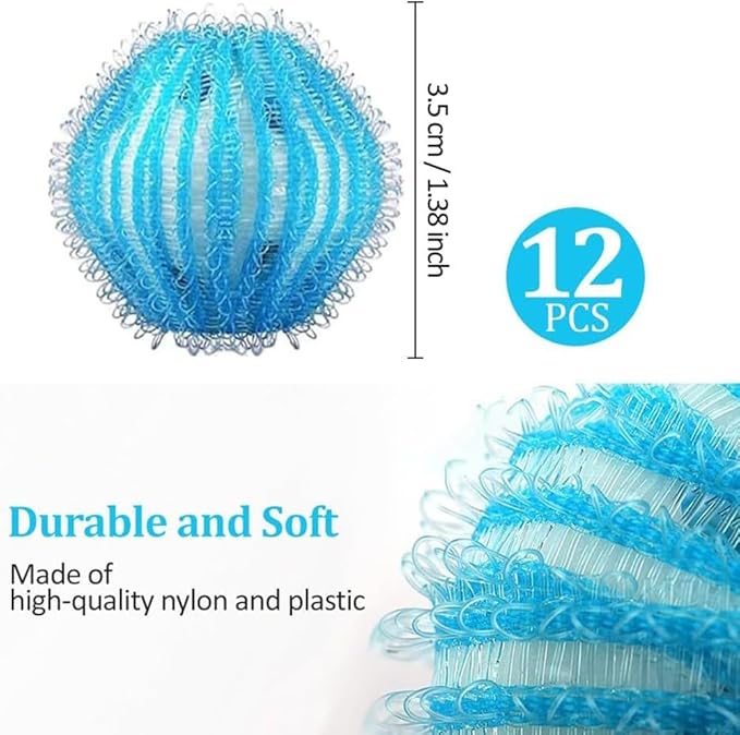 Reusable Laundry Lint Balls for Washing Machines - Remove Hair, Fur, and Lint from Clothes and Fabrics
