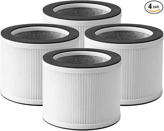 Nispira True HEPA Filter Replacement Compatible with Rigoglioso Air Purifier GL-2109 GL2109. 4 Packs