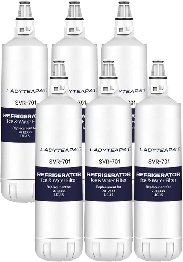 Replacement 7012333 Ice Maker Wa-ter Filter, Compatible With Sub-Zero 7012333 Water Filter, UC-15 Ice Maker Water Filter Replacement (6-Pack)