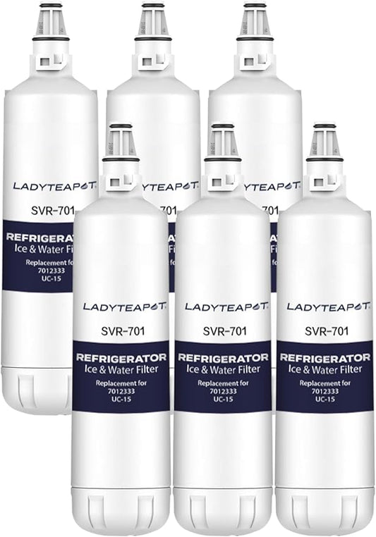 Replacement 7012333 Ice Maker Wa-ter Filter, Compatible With Sub-Zero 7012333 Water Filter, UC-15 Ice Maker Water Filter Replacement (6-Pack)