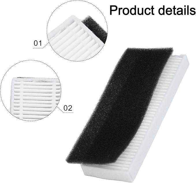 5/10 Pack Replacement Filter Set For Laresar Evol 3 Robot Vacuum Cleaner Washable Filter Accessories(10 PACK)