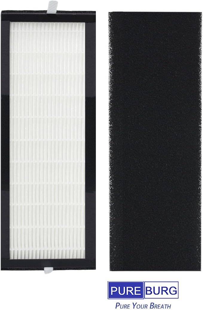 PUREBURG AH60010 Replacement Filter Compatible with Hoover WH10100 WH10200 & Oreck AK60010QPC Air Purifiers,2-Pack H13 True HEPA Air Clean Dust