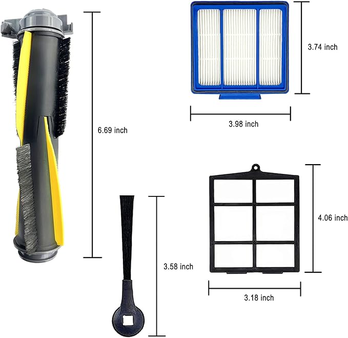 Accessories Kit for Shark IQ RV1001AE, Shark AV911S EZ, AV1010AE RV1000 RV1001 AV970 AV993 AV1002AE UR1000SR UR1005AE Robot Vacuum Cleaner,2 Main Brush,6 Filters,10 Side Brushes,2 Pre Filter