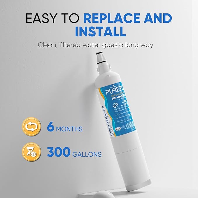 PUREPLUS 5231JA2006A 9990 Replacement for LG LT600P, kenmore 9990, 5231JA2006B, KENMORECLEAR 46-9990, R-9990, FML-2, RWF1000A, LSC27931ST, LFX25960ST Refrigerator Water Filter, 3Pack