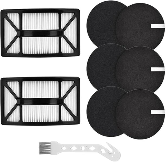 ANBOO HEPA Filter Replacement for Bissell CleanView/PowerClean Rewind Pet Vacuums 2486 2487 2488 2489 24899 2490 2491 2492 2494, Part # 1604130 1601972 1608225, 2 HEPA Filters, 3 Foam & Felt Filters