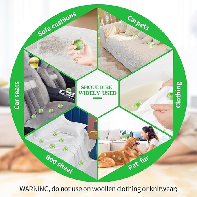 Lint Remover for Laundry - Reusable Lint Balls for Washing Machine, Cat and Dog Fur Remover, Removes Lint, Hair, and Debris from Clothing