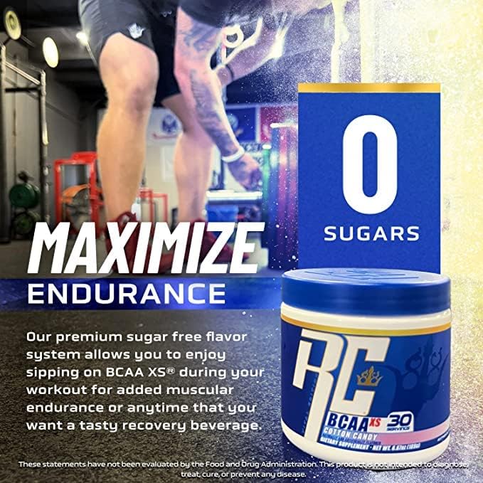 Ronnie Coleman Signature Series 30 Servings, XS BCAAs Amino Acids Powder with EAAs, Sugar Free Hydration Drink and Muscles Recovery Supplements, Lemonade Flavored Post Workout Powder