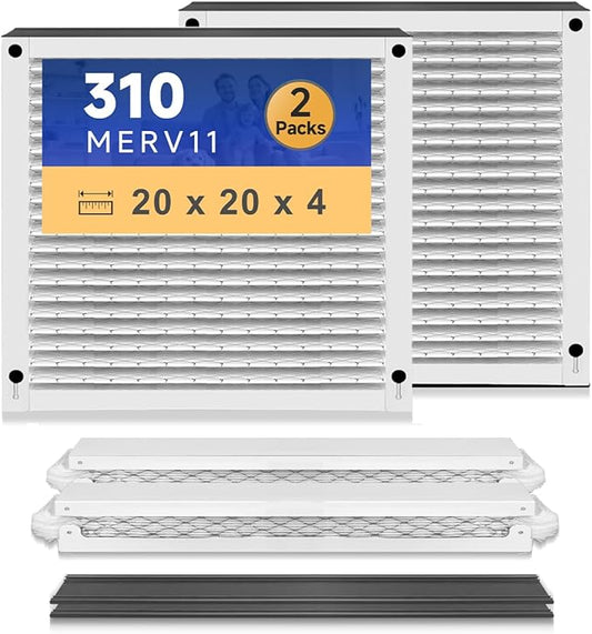 310 MERV 11 Air Filter 20x20x4 for Air Purifiers Model 1310 2310 3310 4300 Pleated HVAC AC Furnace Filter Replacement 2 Packs