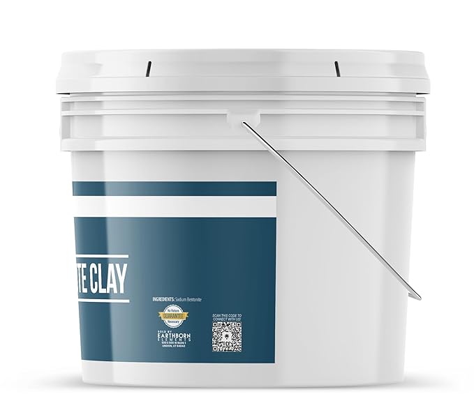 Earthborn Elements Bentonite Clay Powder, 1 Gallon Bucket, Pure Sodium Bentonite, Home Spa