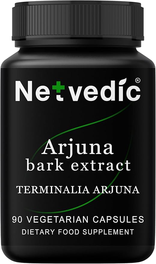 Terminalia Arjuna Bark Extract Capsules | 90 Veg Caps 400mg | Natural Blood-Pressure Maintenance | Cardiovascular Heart Support | Non-GMO & Gluten Free | Ayurvedic Supplement | 45 Days Supply