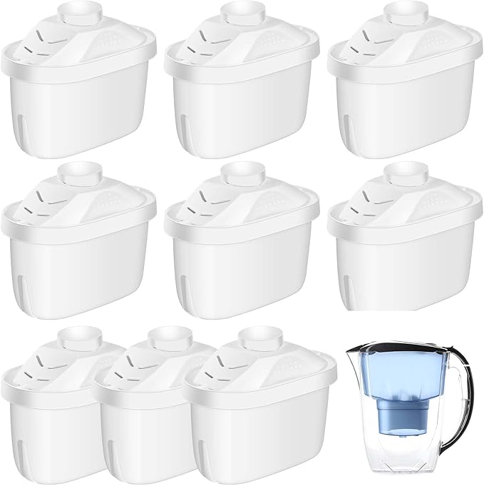 9 Pcs Alkaline Water Filter Replacement Alkaline Water Pitcher Replacement Cartridge for Improve Alkaline, Healthy Drinking Water