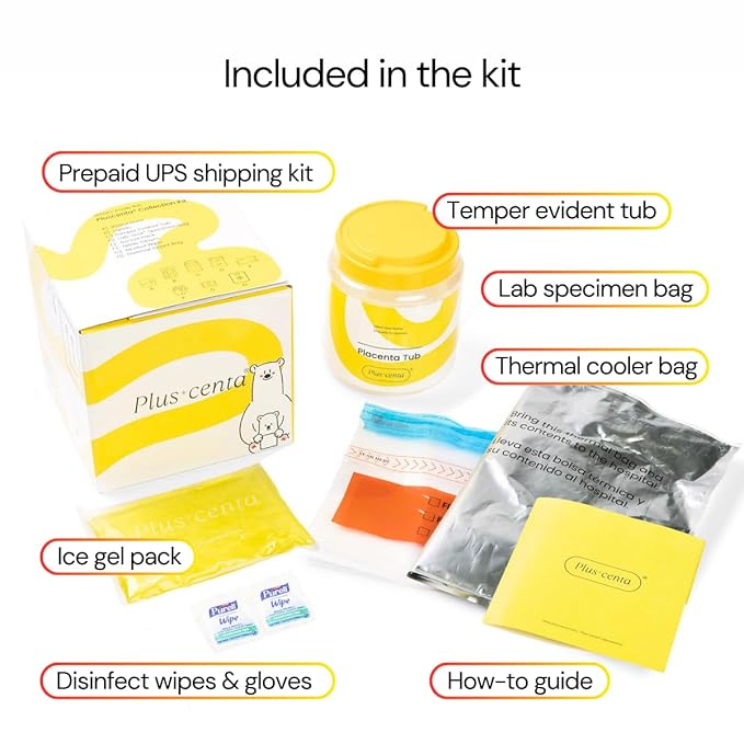 PLUSCENTA Placenta Encapsulation Kit - Postpartum Recovery Kit for New Mothers - Prenatal Vitamins for Women - Pregnancy Vitamins for Women - Baby Registry Items - New Mom Essentials
