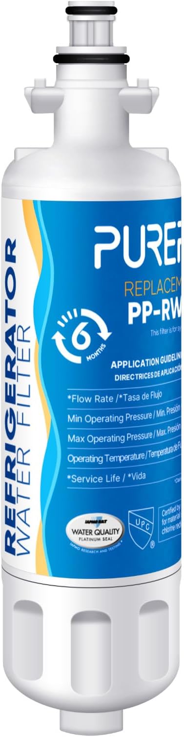 PUREPLUS 9690 Replacement for kenmore Elite 469690 LG LT700P RFC 1200A ADQ36006102 ADQ36006101 LFX28968ST RWF1052 RWF1200A LFXS29626S LFXS30766S LFX31925ST LFX31945ST Refrigerator Water Filter, 1Pack