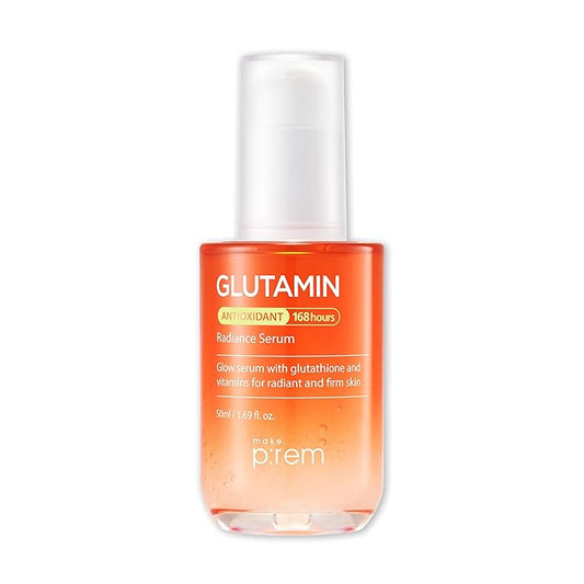 MAKE P:REM Glutamin Antioxidant Radiance Serum, Dark Spot Serum with Glutathione & Vitamins, Korean Skin Care, 1.69 Fl. Oz., 50ml