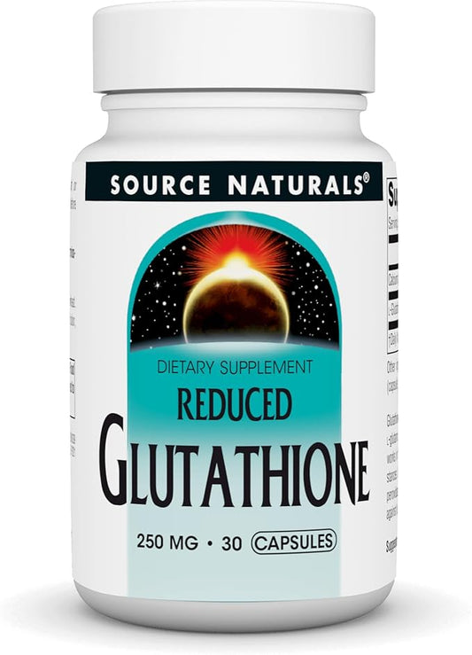 Source Naturals Glutathione, Supplement for Liver Support, 250mg - 30 Capsules