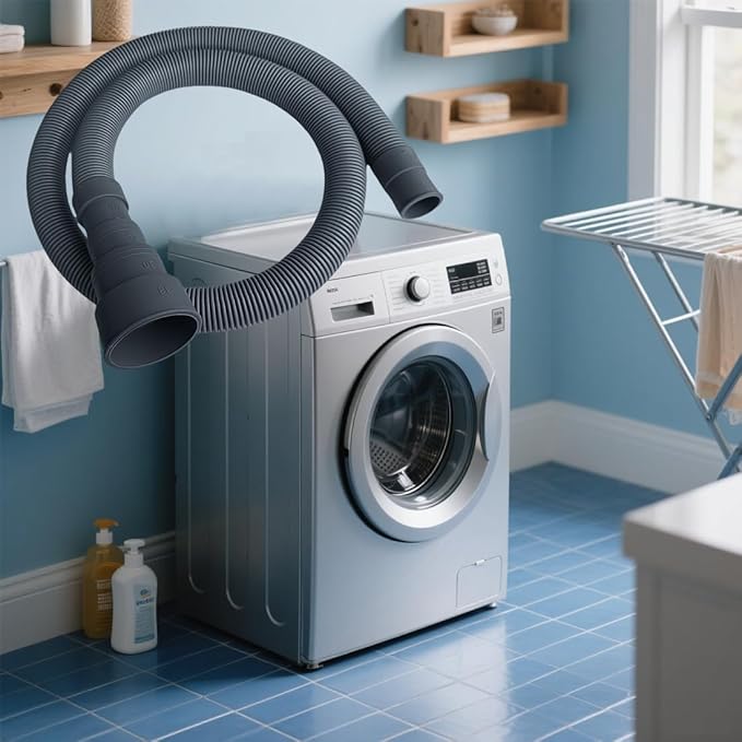 Washing Machine Drain Hose, Universal Flexible Drain Hose Extension Kit for LG/GE/Samsung Washer, Dishwasher, With 1 Extension Adapter,4 Clamps,1 U-Bend Holder (6.5feet)