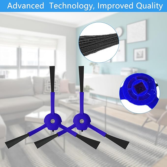 X8 Filters & Replacement Parts Kit for Eufy RoboVac X8 / X8 Hybrid – Washable & Reusable, 1 Roller Brush, 2 Side Brushes, 4 HEPA Filters – Compatible with Eufy X8 Robot Vacuum Cleaner