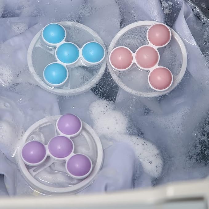 Floating Hair Filtering Mesh Removal, 2025 New Lint Catcher for Washing Machine Pet Hair Catcher for Washing Machine, Reusable Washing Machine Hair Catcher Tool for Pet Dog Hair Remover (3, Colorful)