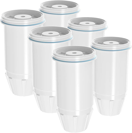 Water Filter Replacement for Zero Pitcher and Dispenser,6-Stage Filter System Compatible with ZR-001 ZR-004 ZP-006 ZR-017,6 pack