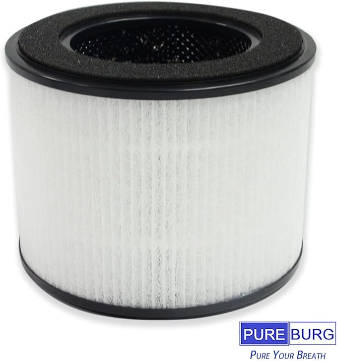 PUREBURG Replacement Filter Compatible with HIMOX H02 & TechCare TC-6020B Air Purifiers,2-Pack H13 HEPA 4-Stage Filtration Activated carbon Air Clean Voc Dust