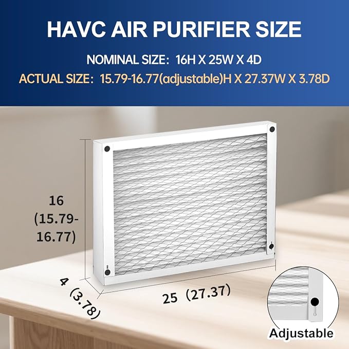 416 Replacement Air Filter MERV 16 16x25x4 for AirPurifiers Model 1410, 1610, 2140, 2400, 2410, 2416, 3410, 4400, 2400 with Upgrade Kit 1413 Pleated HVAC AC Furnace Filter 2-Pack