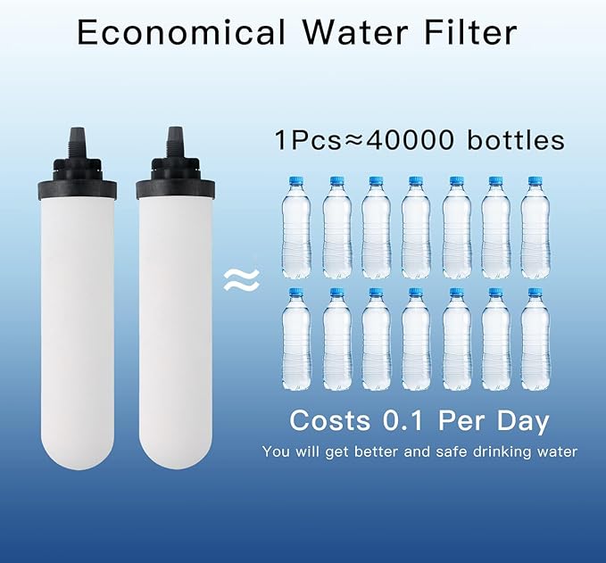 7" Ceramic Filter, Replacement Filters for ProOne® G2.0 Filters, ProOne® Big+ or Big II Countertop Gravity Water Filter System and FACHIOO King Tank Series(Pack of 2)