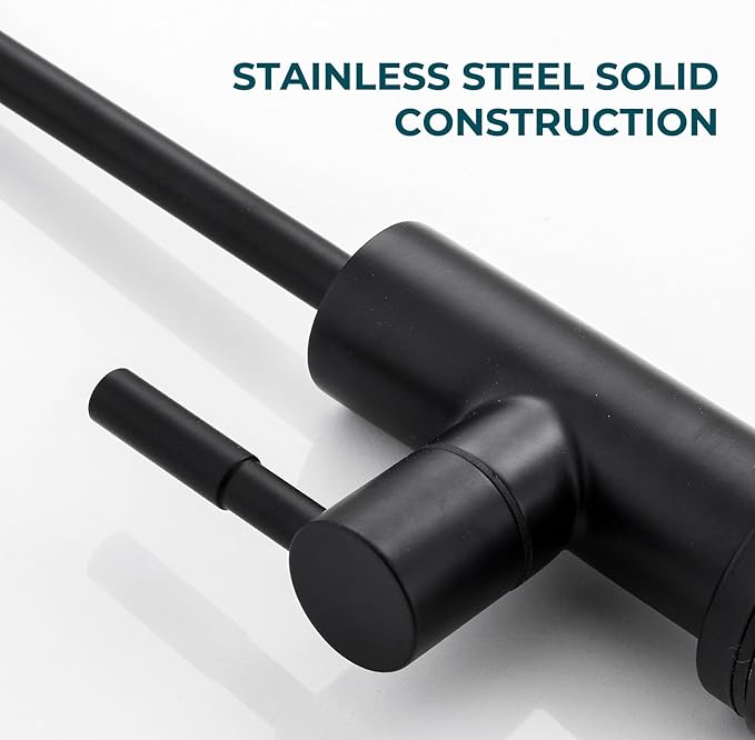 Kitchen Sink Drinking Water Faucets, Stainless Steel Water Filter Faucet for Reverse Osmosis or Water Filtration System, RO Bar Sink Faucet, Matte Black