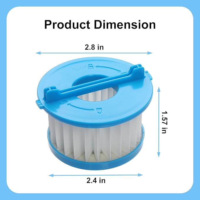 4 Pack A32F02 HEPA Filter Compatible with Ryobi 18V ONE+ Wet/Dry Hand Vacuum PCL702 PCL702B PCL702K