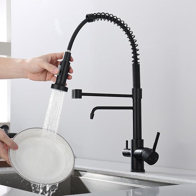 3 in 1 Drinking Water Faucet: Kitchen Faucet with Filter functionality for Easy Access to Filtered Water for Drinking, No Need for a Separate Drinking Water Dispenser Faucet