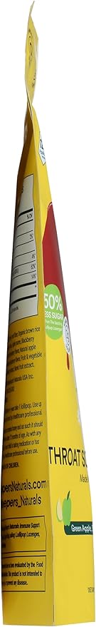 Kids Throat Soothing Lollipops by Beekeeper's Naturals - Doctor Formulated Immune Support, Vitamin D & Honey, Under 2g Sugar, Clean Ingredients,15 ct