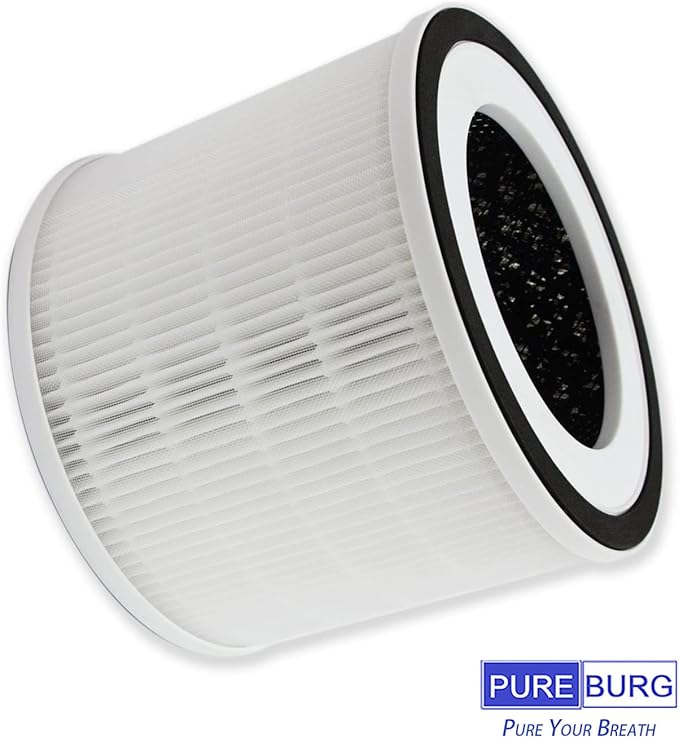 PUREBURG Replacement Filters Compatible with HIMOX H06 Air Purifier & Afloia Gala Air Purifier,2-Pack H13 True HEPA Activated Carbon 3-Stage Filtration