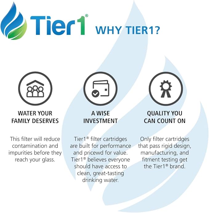 Tier1 9000 077104 Refrigerator Water Filter 4-pk | Replacement for Bosch 644845, REPLFLTR10, UltraClarity, 644845, 9000194412, 740570, 9000077095, 9000193914, Fridge Filter