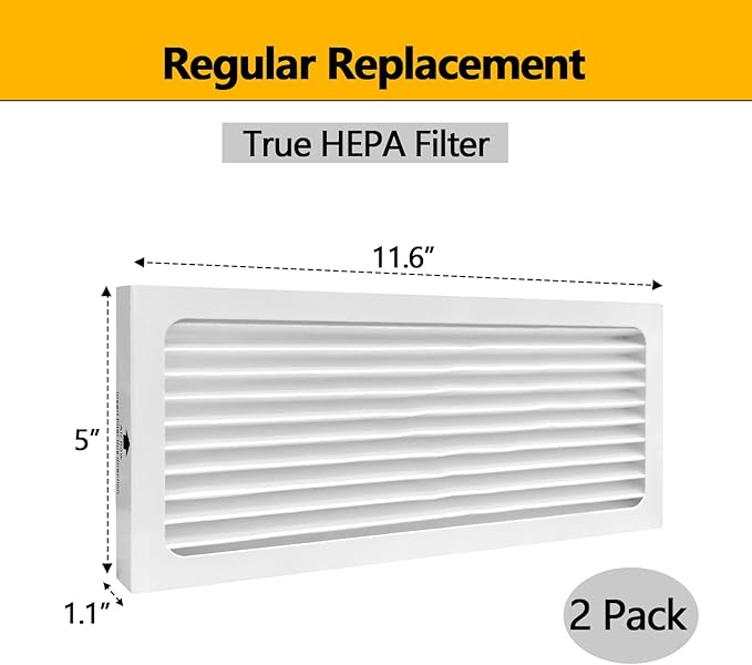 2 Pack 990051000 True HEPA Air Purifier Replacement Filter Compatible with Hamilton Beach TrueAir 04383 04384 04385 04386 Air Purifiers Pet Filter Replacement