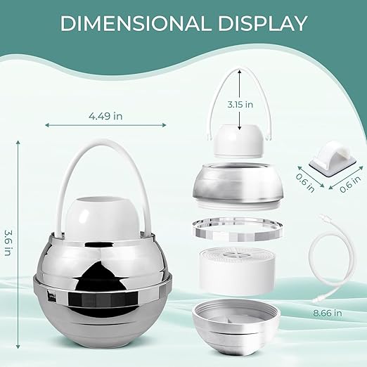 Bath Filter for Tub - 8 Stages Bath Water Filter for Tub Faucet, Hard Water Softener to Remove contaminants, Chlorineand Fluoride, 2,500 Gallons of Filtration, BPA Free (Chrome)