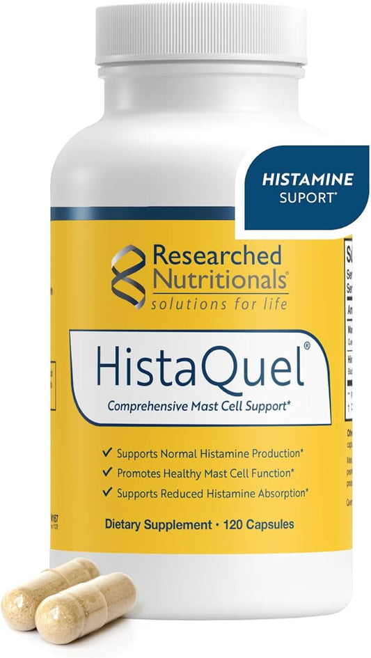 Researched Nutritionals Flavanoids Supplements & Herbs for Immune Support - HistaQuel - with Stinging Nettle Leaf & Black Seed Oil to Promote a Healthy Histamine Response (120 Capsules)