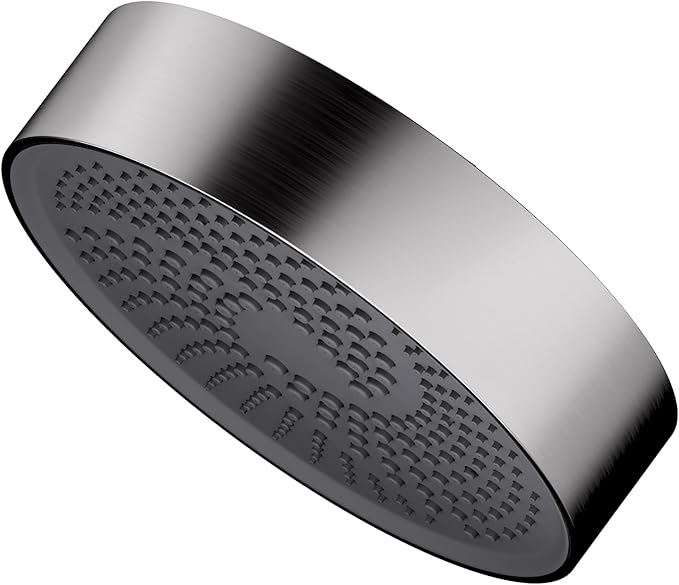 AULEEND，high pressure shower heads，with Anti-Clog Rubber Jets - 360° Rotation Adjustable Shower Head -7.87inches (Brushed Nickel)