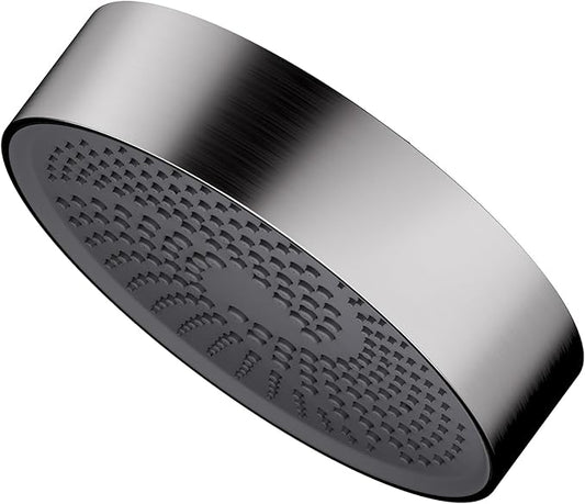 AULEEND，high pressure shower heads，with Anti-Clog Rubber Jets - 360° Rotation Adjustable Shower Head -7.87inches (Brushed Nickel)
