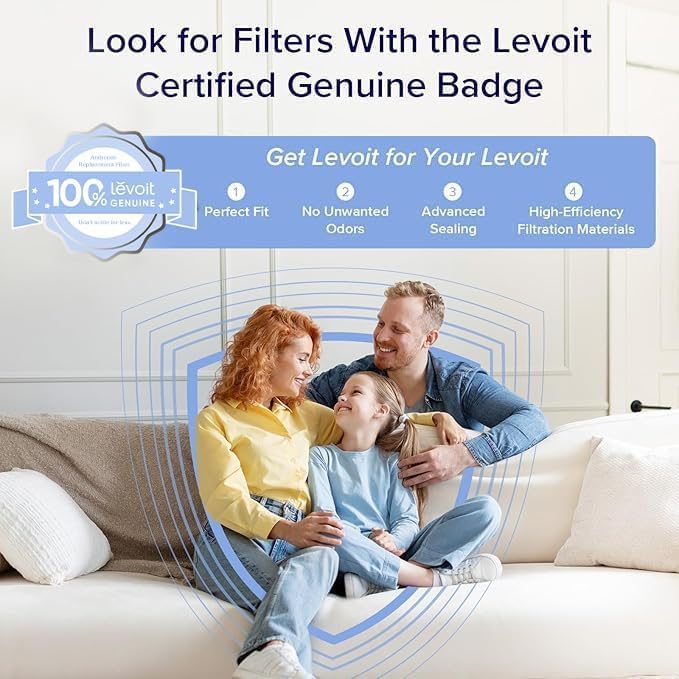 LEVOIT Genuine Core300-P Replacement Filter, Core 300-RF Air Purifier Core300S Filters, Supports HEPA Sleep Mode, High-Efficiency Activated Carbon for Removal of Smoke, Odor, Allergens, Pollen,2 Pack