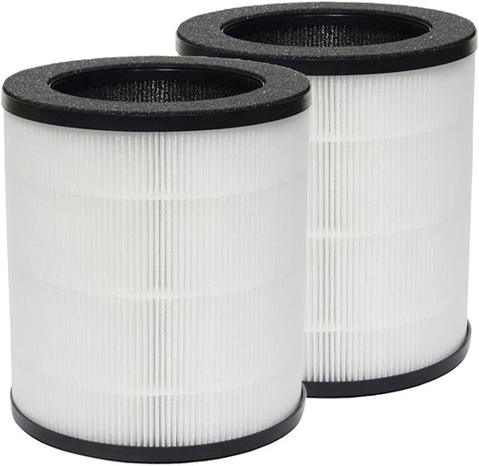 PUREBURG Replacement Filters Compatible with Mooka M02 Air Purifier,2-Pack H13 HEPA 3-stage filtration Activated Carbon 2-in-1 Air Clean Dust VOCs Odor PM2.5