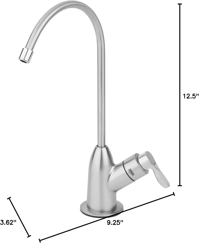 GE 3 Stage Reverse Osmosis Under Sink Water Filtration System with Faucet, Reduces Lead, Chlorine, Arsenic & More, Replace Filters (FQ18PN, FQ18MN, FQ18RT) Every 6/12 Months, GXRQ18NBN