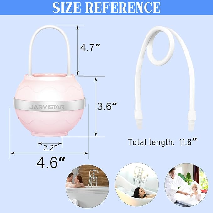 Bath Filter for Tub Faucet - 2500 Gallons of Filtration Reduces Contaminats - Reusable Hanging Bathtub Water Filter - No Installation Needed for Home Use, BPA-Free, Pink