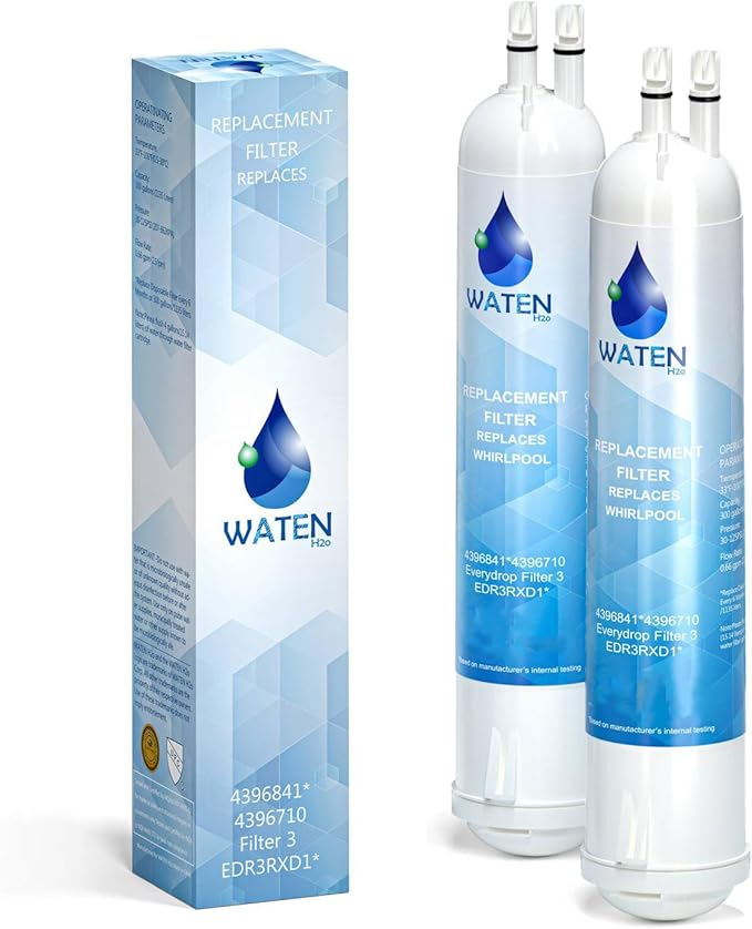 4396841 Water Filter Replacement - Compatible with Whirlpool 4396841, EDR3RXD1, Everydrop Filter 3, WHR3RXD1, KAD3RXD1, Kenmore 46-9083, 46-9030, 4396710, 2 PACK