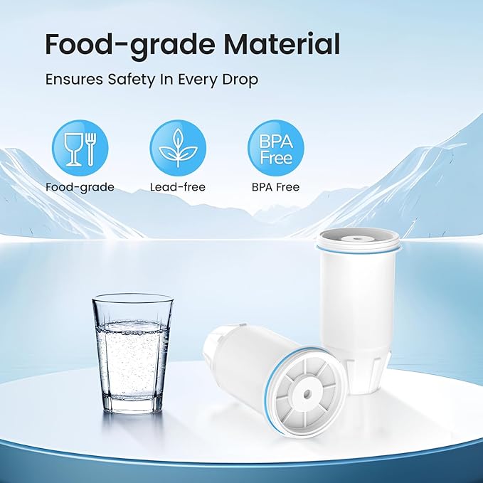 Water Filter Replacement for ZR-001 ZR-017 ZR-004 ZD-013 Water Filter,Fit for zero Pitchers and Dispenser, Multi-Stage Filter System Reduce Lead, Chromium, PFOA/PFOS and TDS, Pack of 2,by Cobectal