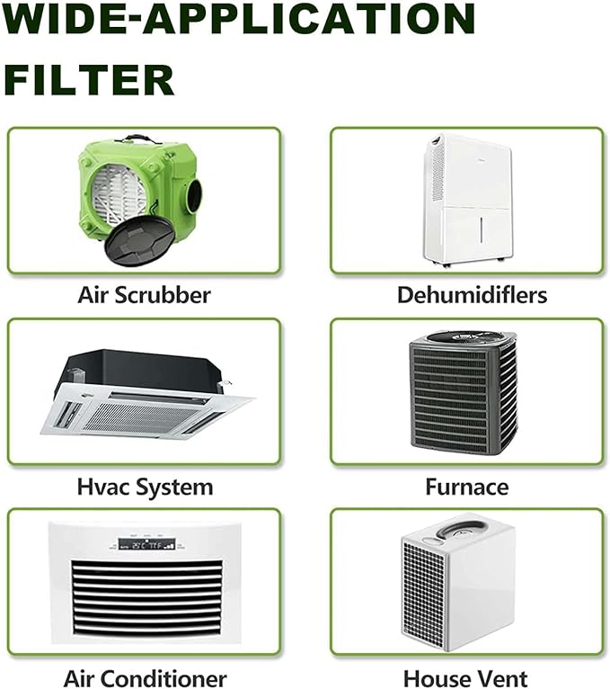 10x10x1 Furnace Air Filters 6 Pack, MERV 8 MPR 600 & FPR 5 Filtering, HVAC Air Filter Replacement (exact dimensions: 9 3/4"x9 3/4"x3/4")