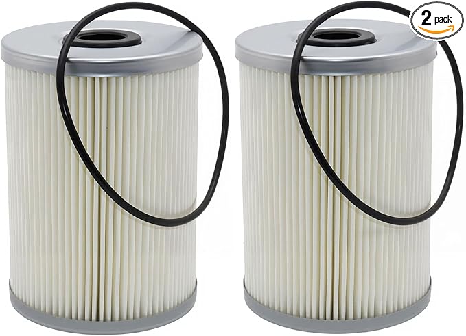 Fuel Water Separator Filter with O-ring (2Pcs) Fit for John Deere 1575 1570 1580 1585 3032E 3033R 3038E 3039R 3046R 4044M 4044R 4052R 7400A 7500A Replace for MIU802421 7029012 7020012 SN25127 50352550