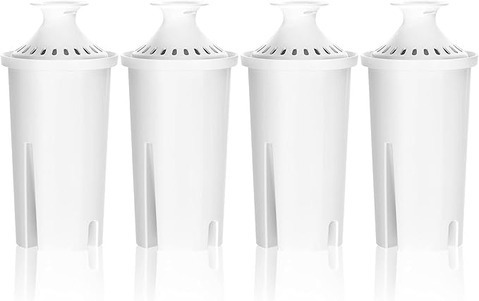 Replacement Water Filter for Pitchers and Dispensers, 6-Pack, Compatible with Brita® Classic 35557, OB03, Mavea® 107007, BPA-Free.