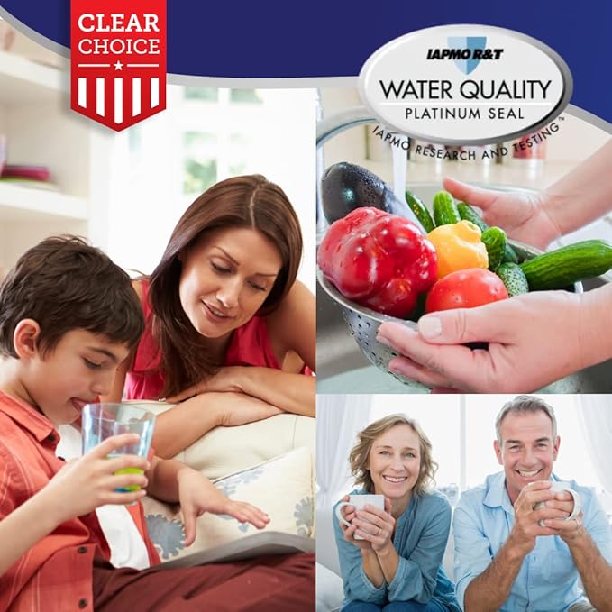 Clear Choice Taste Filter Replacement for Whirlpool 4396508 EDR5RXD1 Filter Compatible with FILTER5 WF285 WPRF-100 8212652 Refrigerator Water Filter, NSF/ANSI 42, Box of 2, Made in the USA