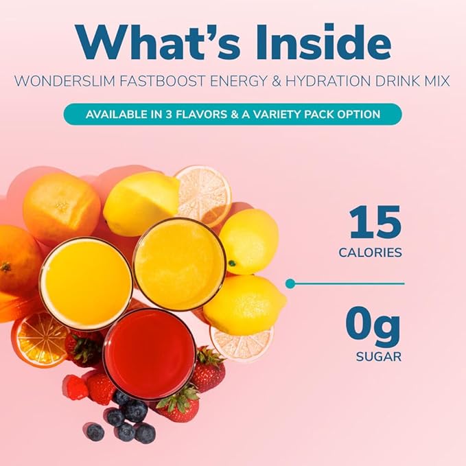 FAST BOOST Energy & Hydration Drink Mix - Berry | Sugar Free Electrolyte Powder Packets with Antioxidants, Green Tea Extract, B Vitamins, Vitamin C & E | 14 Stick Packs