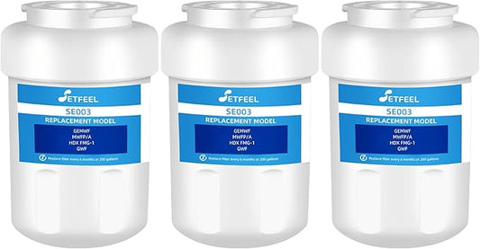 Refrigerator Water Filter Replacement for GE Smart Water M-W-F fmg-1, Gse25gshecss, 197D6321P006, Gsh25jsddss, GSHS6HGDBCSS, Gshs6lgbbhss, Gse25hmhbhes 3-Pack