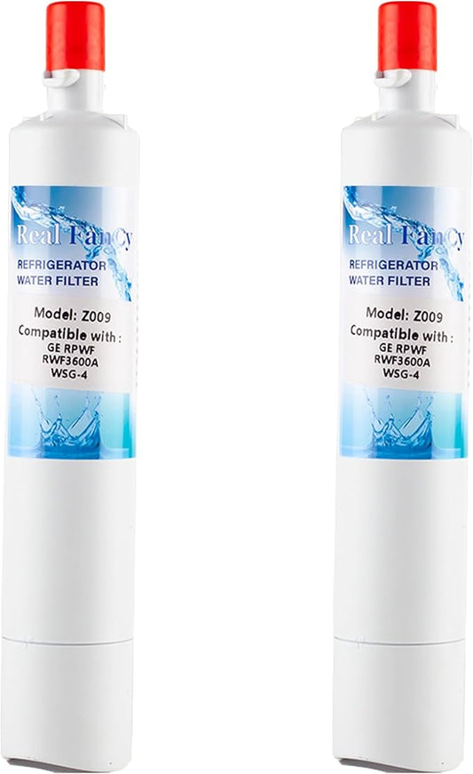 Water Filter Replacement for GE® RPWF (Without CHIP) Refrigerator Water Filter, Compatible with RWF1063, RWF3600A, WDS-RPWF, WSG-4, DWF-36, R-3600, AQF-RPWF, MPF15350, 2 Pack